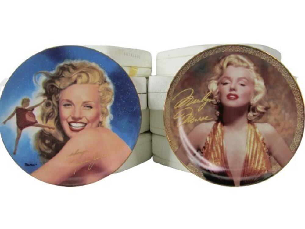 Authentic Lot of 7 Marilyn Monroe/Norma Jeane Porcelain Plates